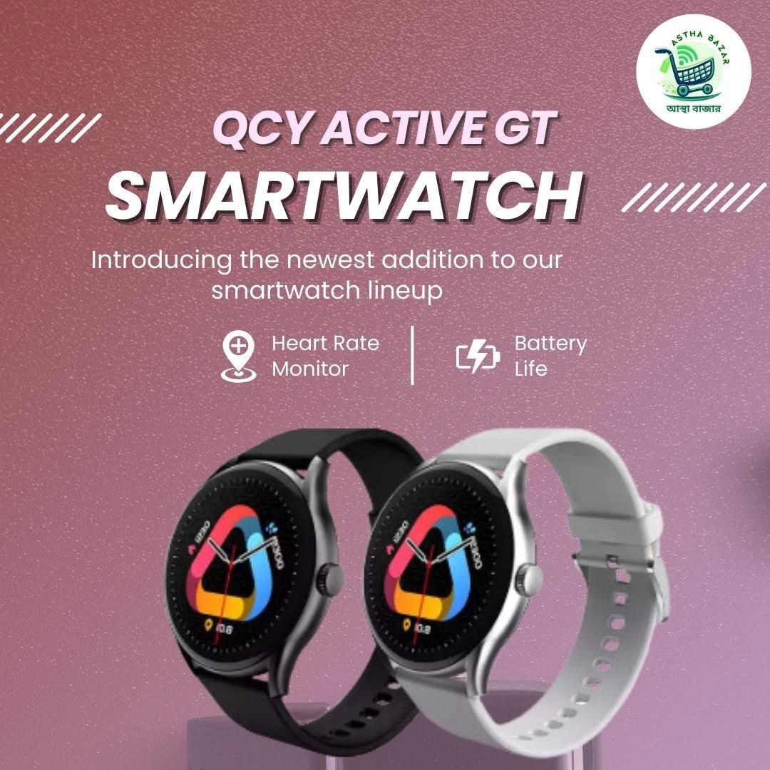 Qcy Active GT smartwatch black & white